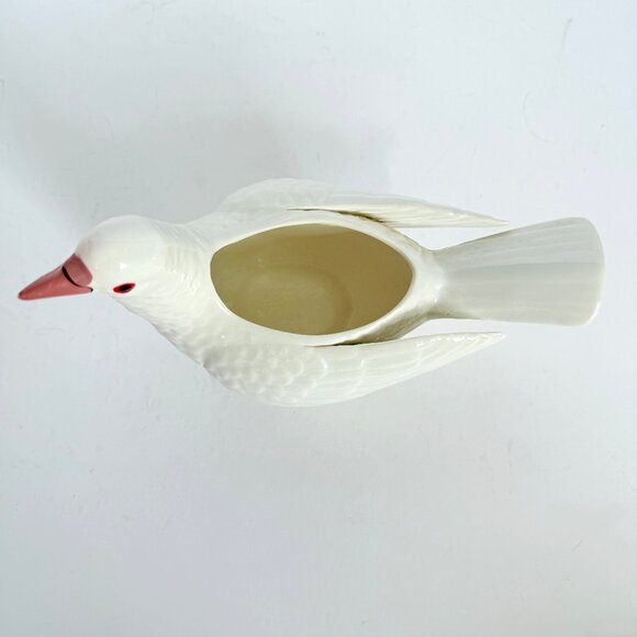 Vintage 80s White Dove Planter Dish by Ceramica de Cuernavaca Mexico - Picture 5 of 15